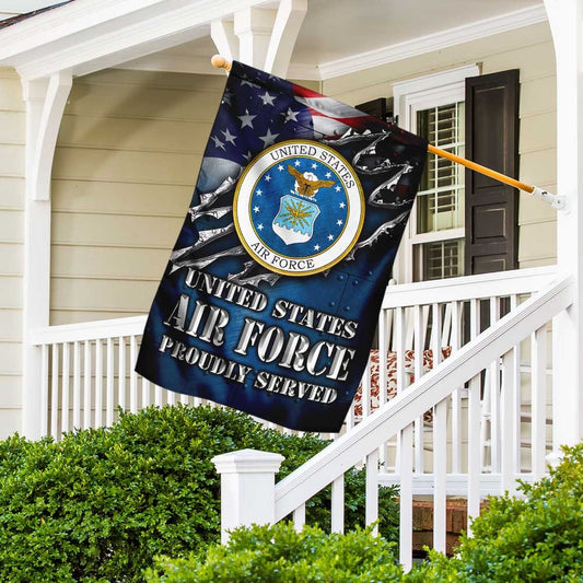 United States Air Force Veteran. Proudly Served Flag