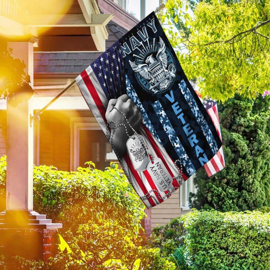 United States Navy Veteran America Flag