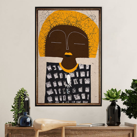 African American Afro Poster Prints | Potrait Art | Wall Art Gift for Black Girl