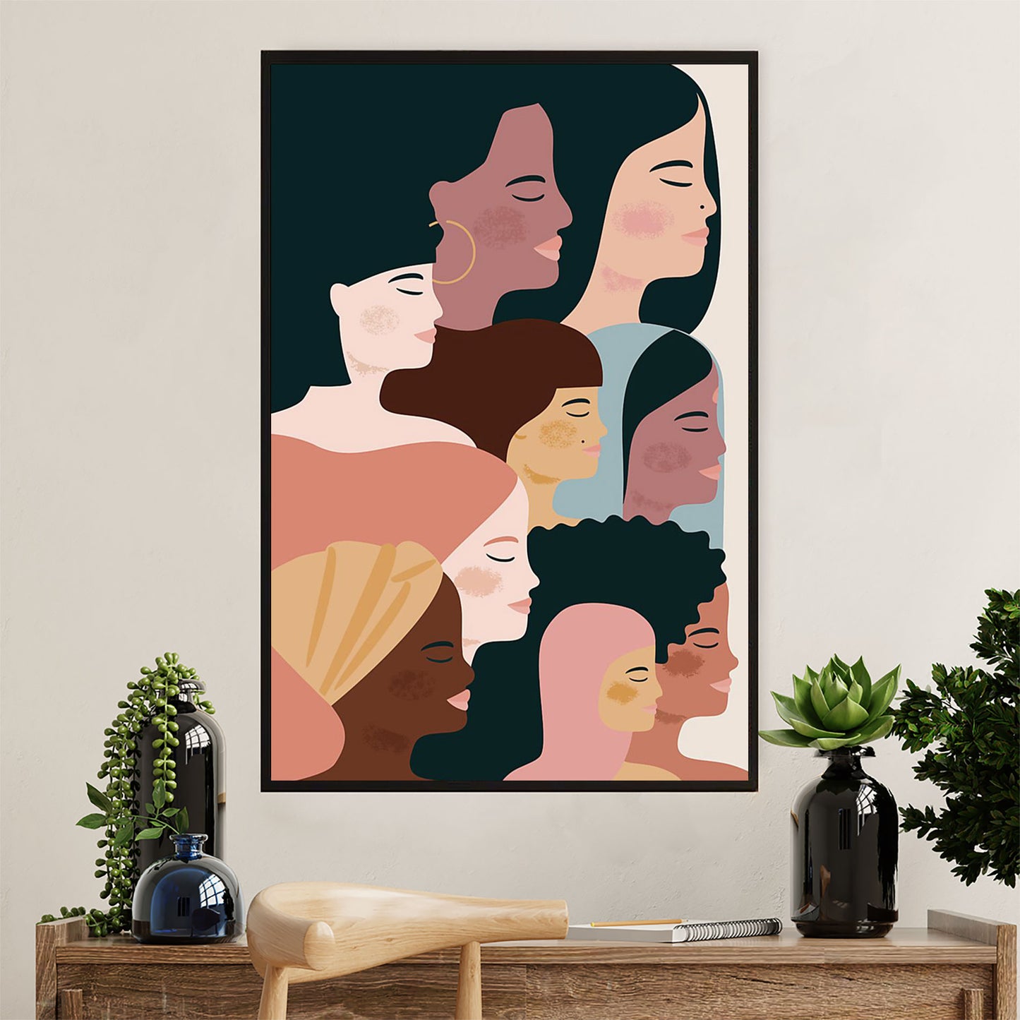 African American Afro Poster Prints | Different Colors | Wall Art Gift for Black Girl