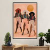 African American Afro Canvas Wall Art Prints | Afro Ladies | Gift for Black Girl