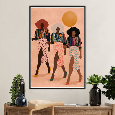 African American Afro Poster Prints | Afro Ladies | Wall Art Gift for Black Girl