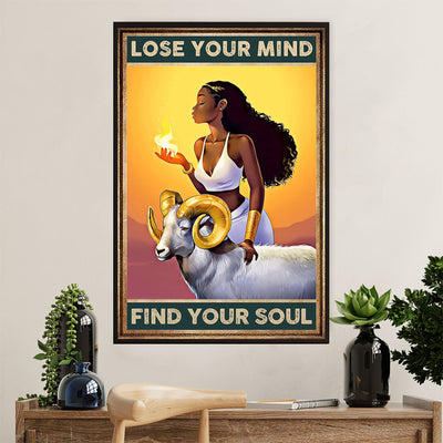 African American Afro Canvas Wall Art Prints | Lose Your Mind | Gift for Black Girl