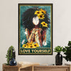 African American Afro Canvas Wall Art Prints | Lose Yourself | Gift for Black Girl