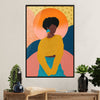 African American Afro Poster Prints | Black Girl Retro Art | Wall Art Gift for Black Girl