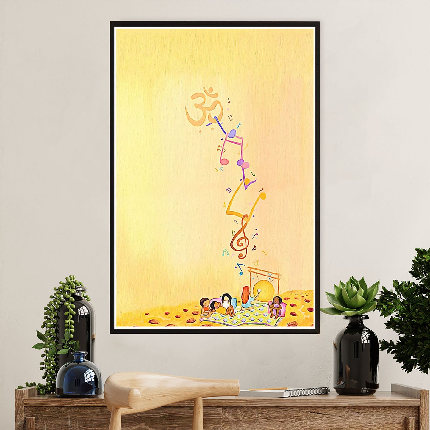 African American Afro Poster Prints | The Sun Song Notes | Wall Art Gift for Black Girl