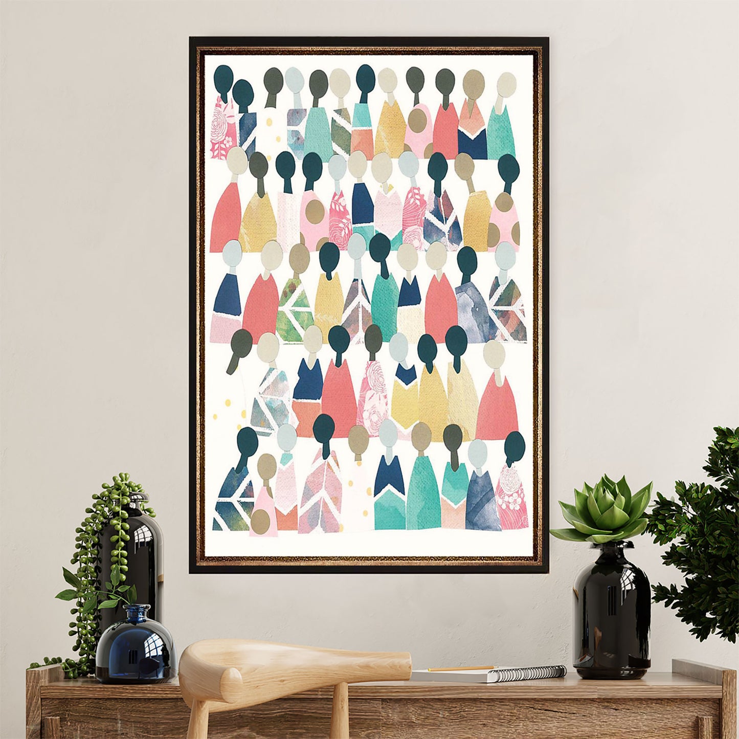 African American Afro Poster Prints | Color Skins | Wall Art Gift for Black Girl