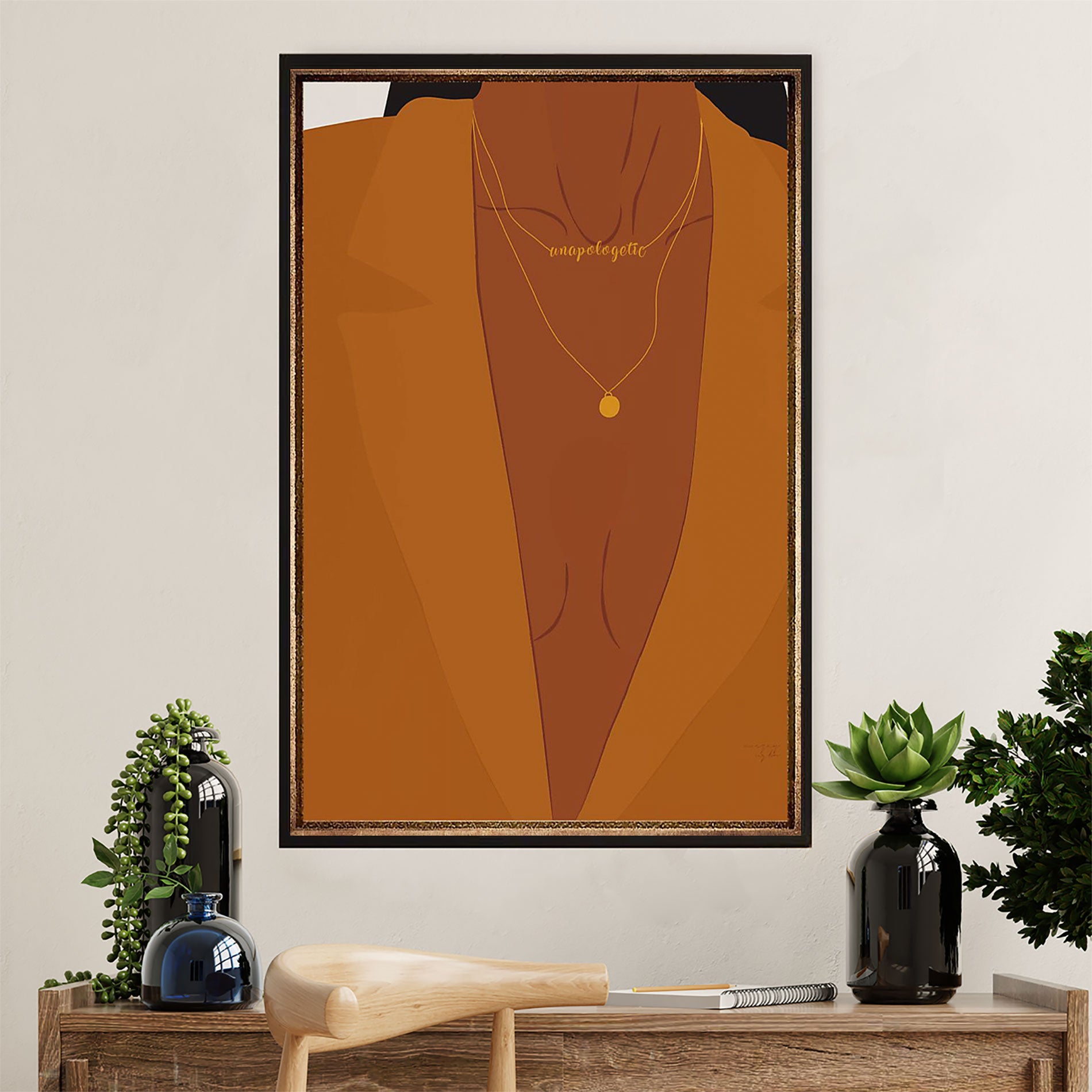 African American Afro Poster Prints | Unapologetic | Wall Art Gift for Black Girl