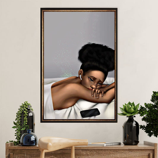 African American Afro Poster Prints | Girl Crying | Wall Art Gift for Black Girl