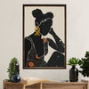 African American Afro Canvas Wall Art Prints | Black Girl The Star | Gift for Black Girl