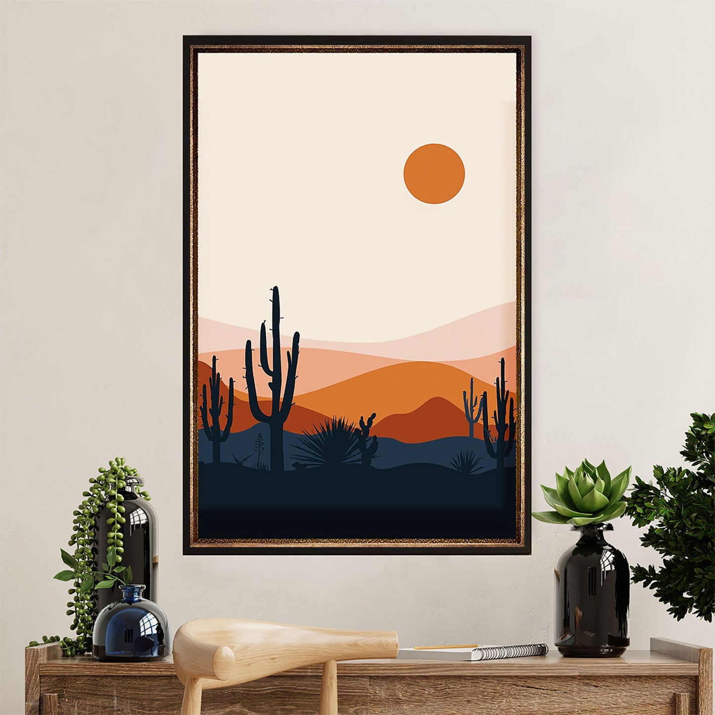 African American Afro Canvas Wall Art Prints | The Sun | Gift for Black Girl