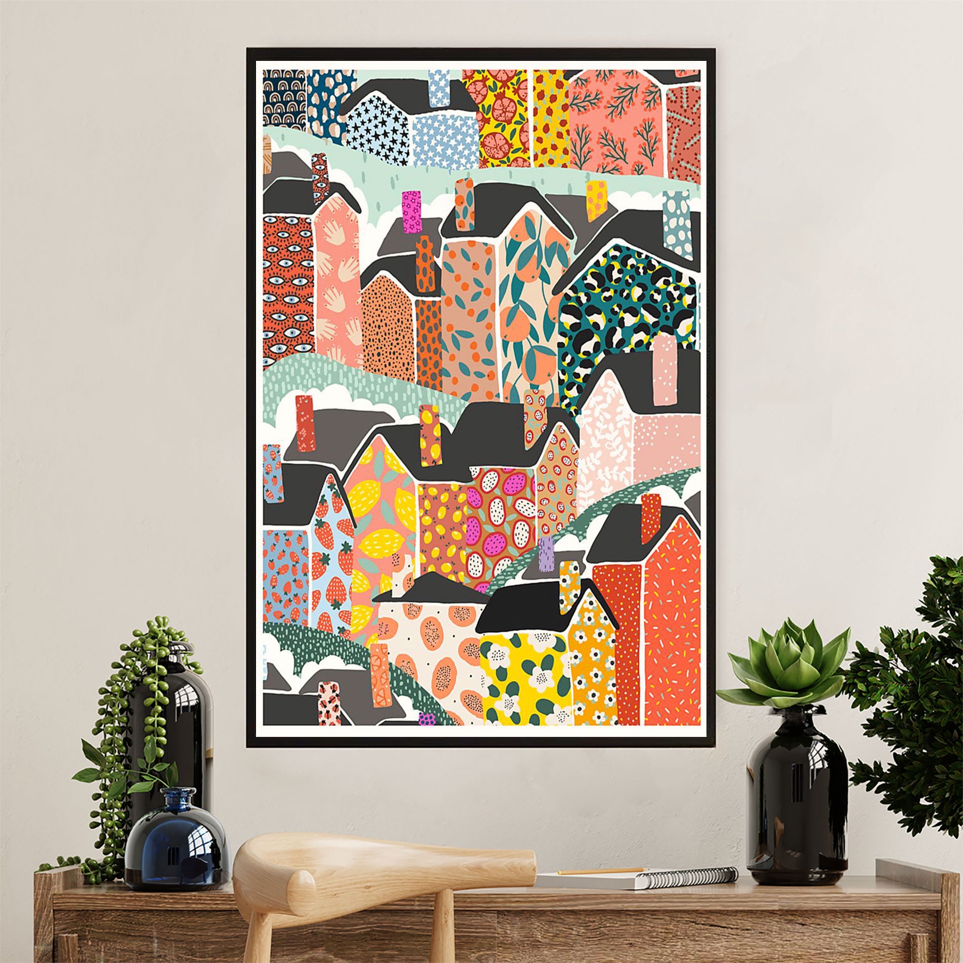 African American Afro Canvas Wall Art Prints | House Art Painting | Gift for Black Girl