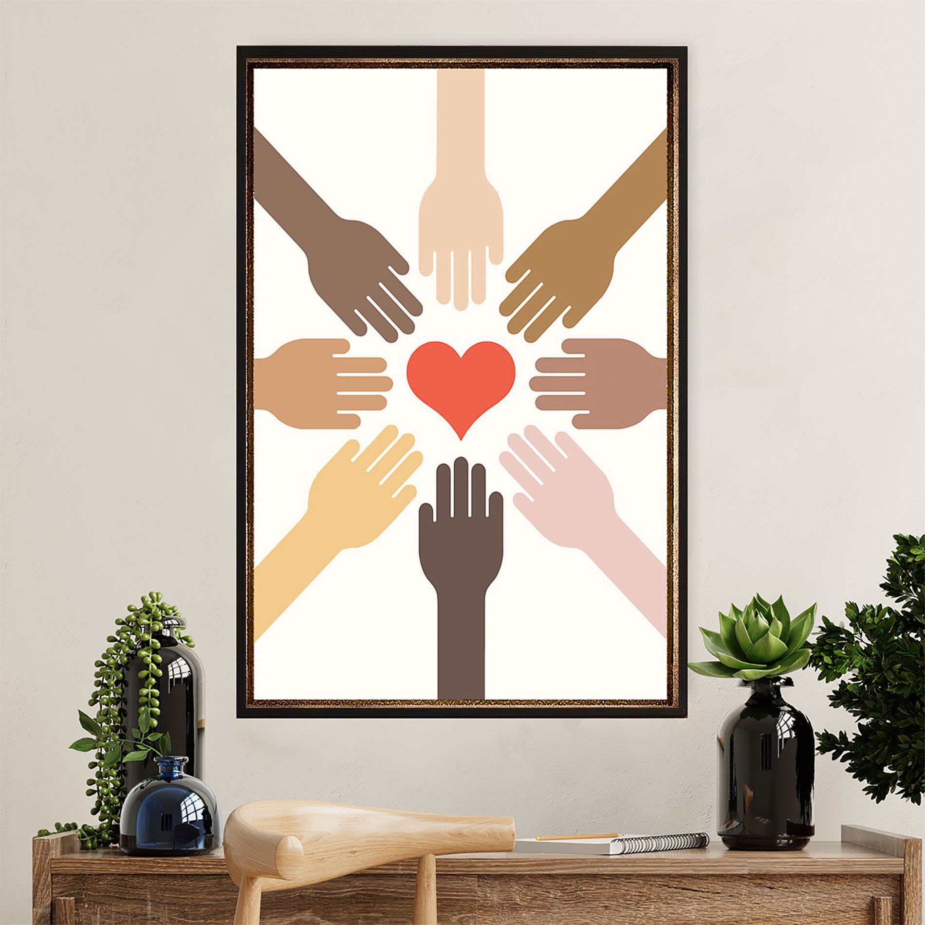 African American Afro Poster Prints | United World | Wall Art Gift for Black Girl