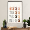 African American Afro Poster Prints | Your Voice Matters | Wall Art Gift for Black Girl