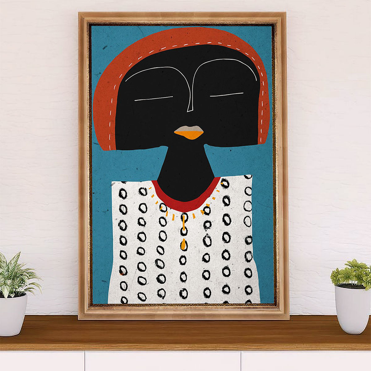 African American Afro Poster Prints | Potrait Art | Wall Art Gift for Black Girl