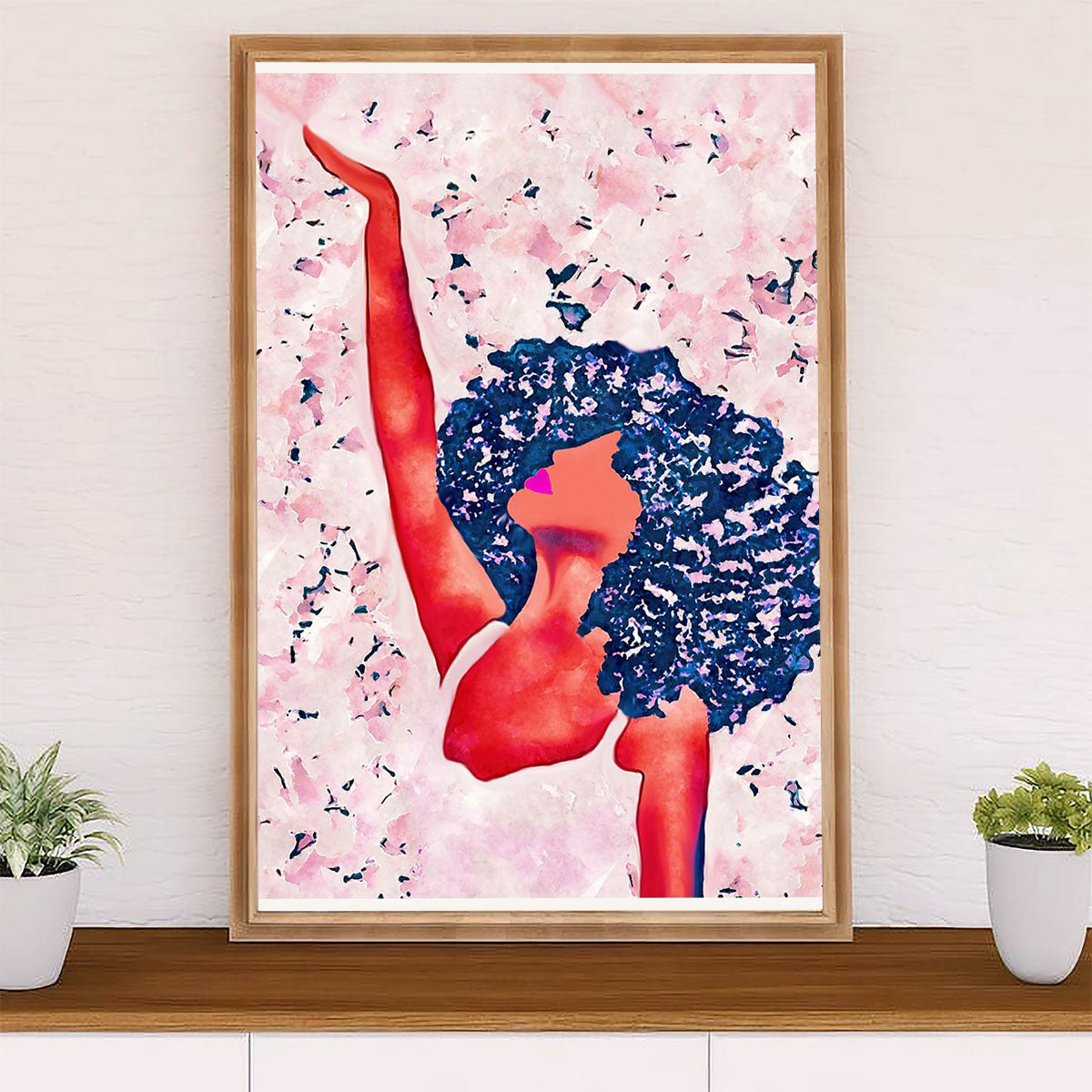 African American Afro Poster Prints | Black Girl Painting | Wall Art Gift for Black Girl