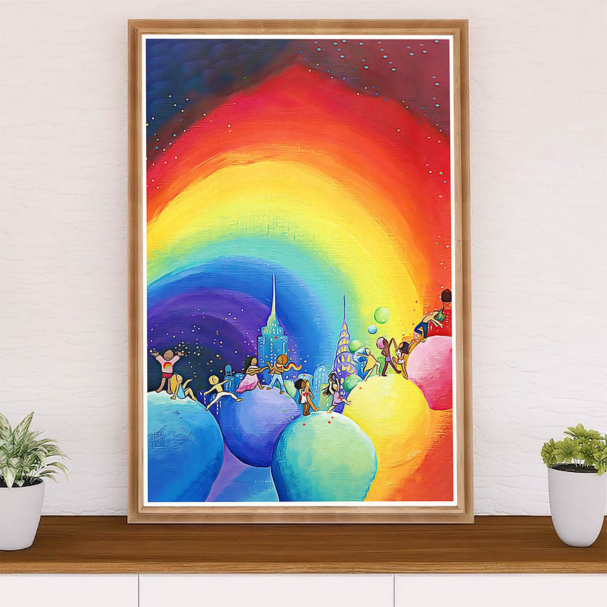 African American Afro Poster Prints | United World with Cultures | Wall Art Gift for Black Girl