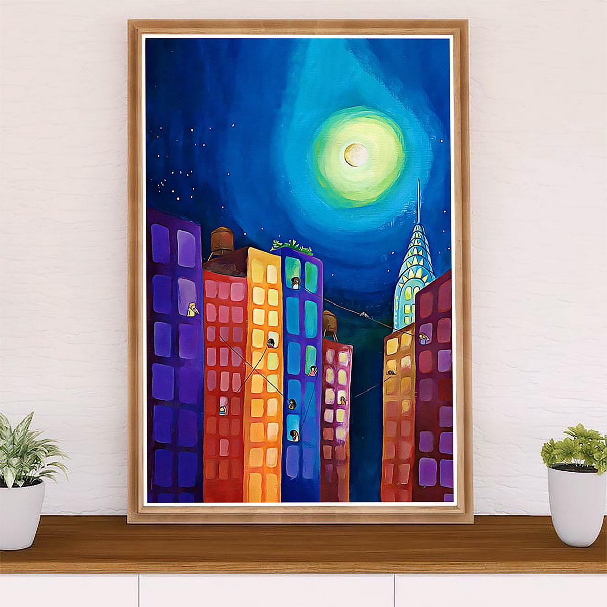 African American Afro Poster Prints | Neighbours Painting | Wall Art Gift for Black Girl