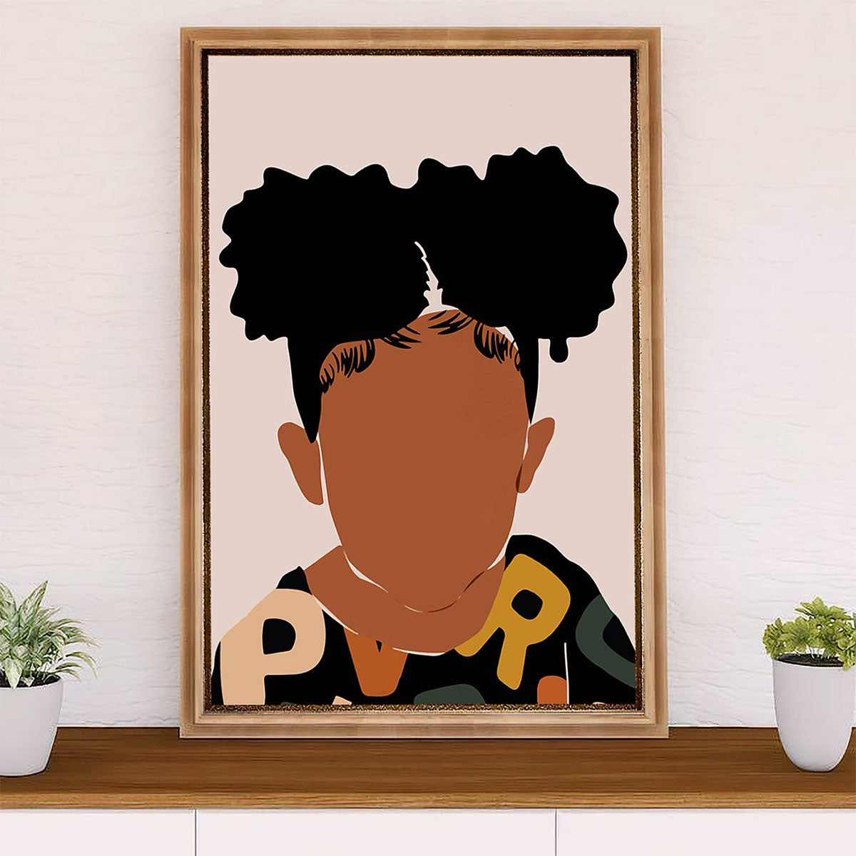 African American Afro Poster Prints | Black Kid | Wall Art Gift for Black Girl