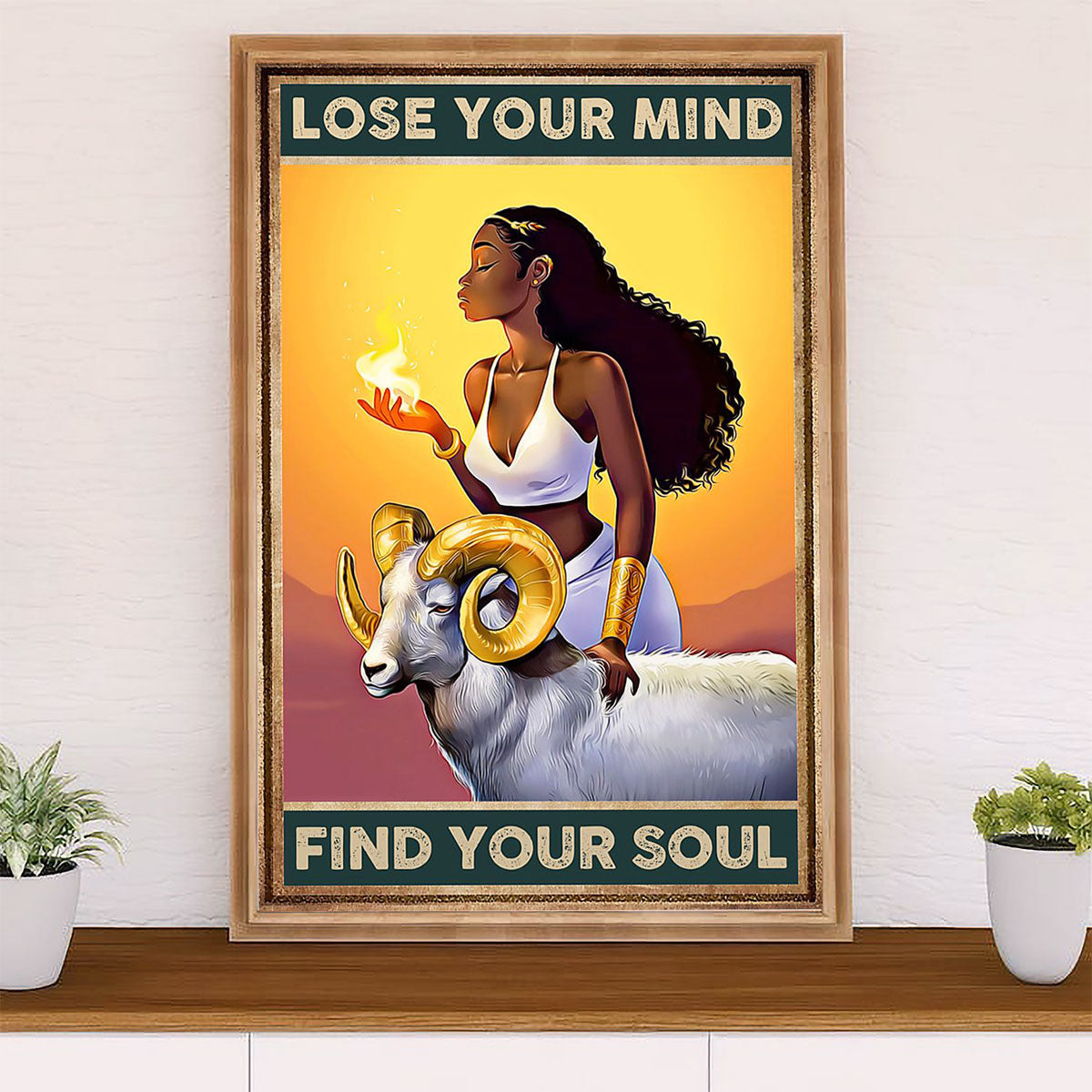 African American Afro Poster Prints | Lose Your Mind | Wall Art Gift for Black Girl