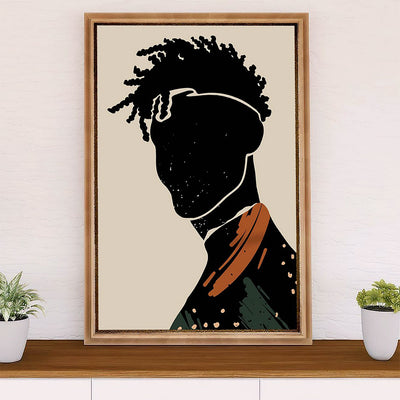 African American Afro Poster Prints | Potrait Painting | Wall Art Gift for Black Girl
