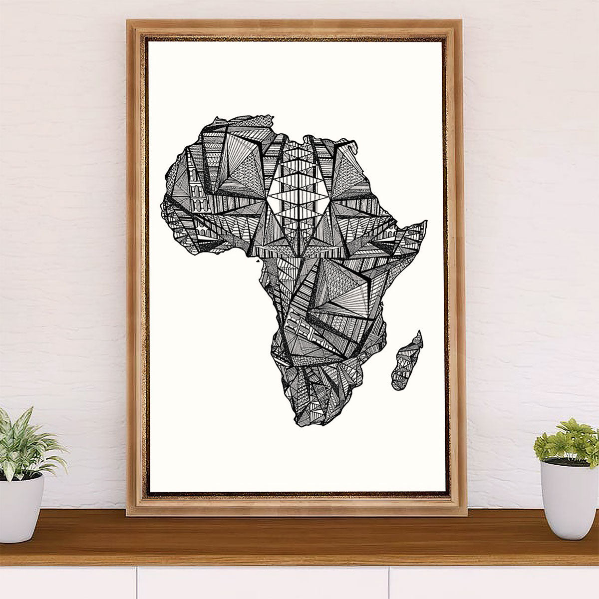 African American Afro Poster Prints | Africa Map | Wall Art Gift for Black Girl