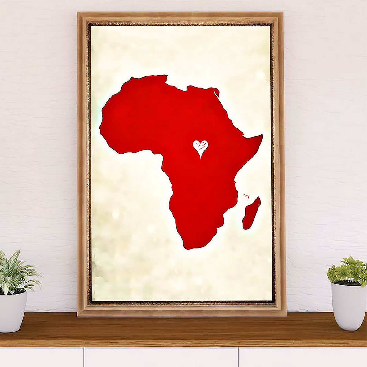 African American Afro Poster Prints | Africa Map | Wall Art Gift for Black Girl