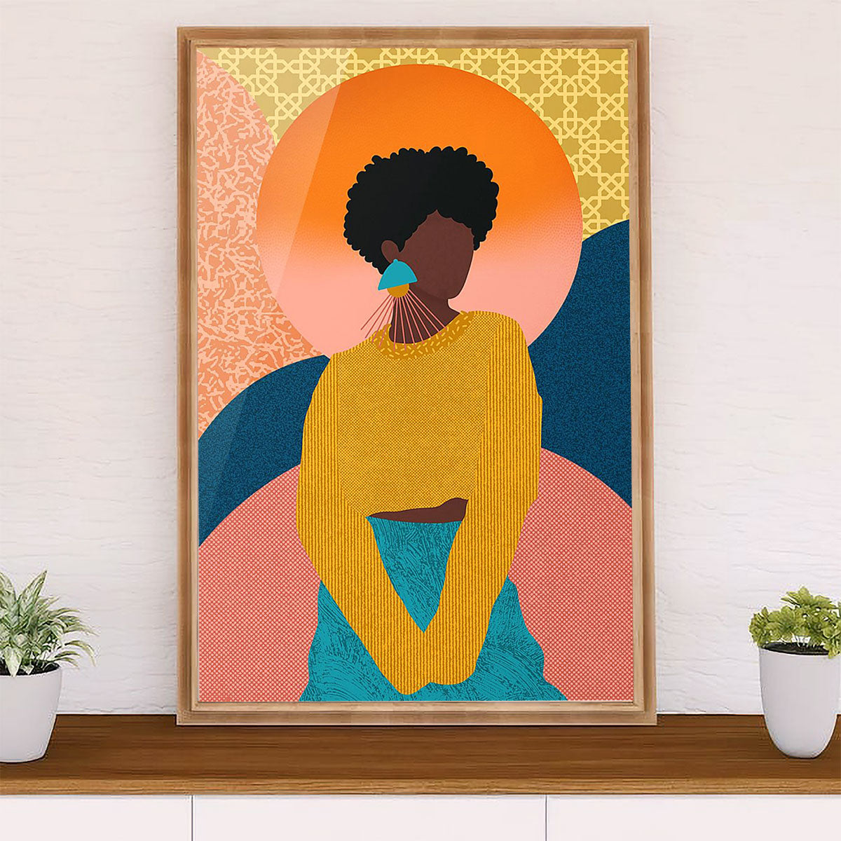 African American Afro Poster Prints | Black Girl Retro Art | Wall Art Gift for Black Girl