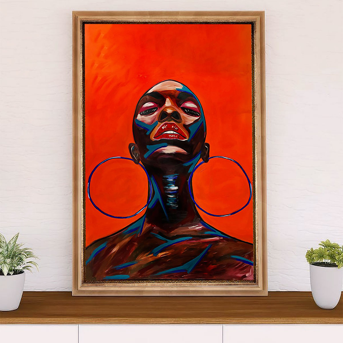 African American Afro Poster Prints | Black Girl Painting | Wall Art Gift for Black Girl