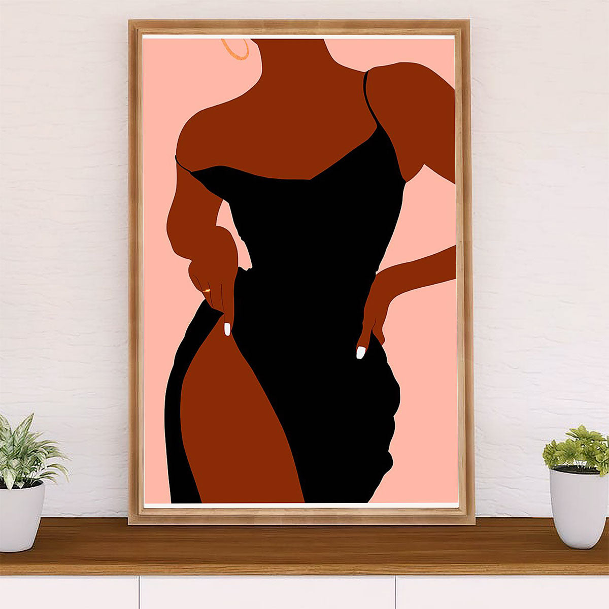 African American Afro Poster Prints | Sexy Afro Lady | Wall Art Gift for Black Girl