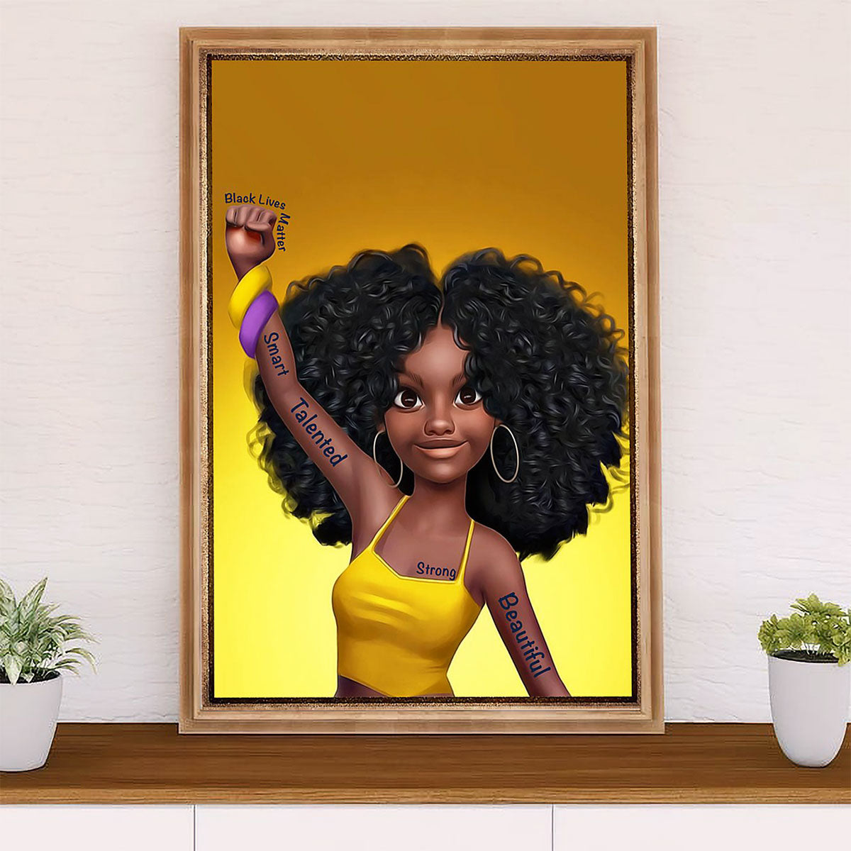 African American Afro Poster Prints | Black Lives Matter | Wall Art Gift for Black Girl