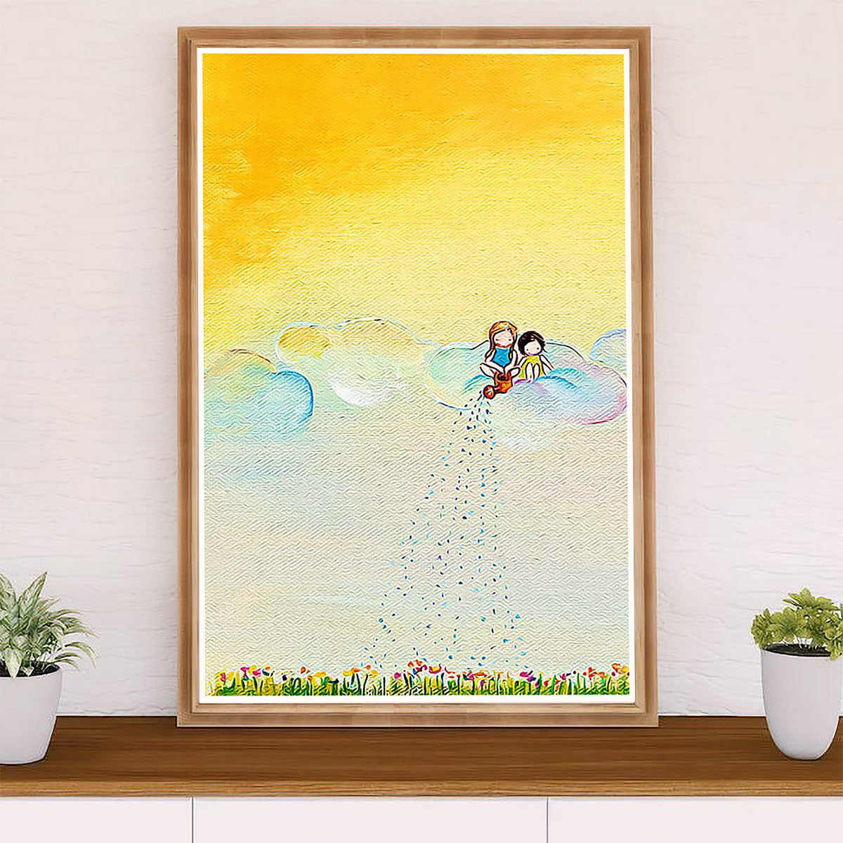 African American Afro Poster Prints | Kids Painting | Wall Art Gift for Black Girl