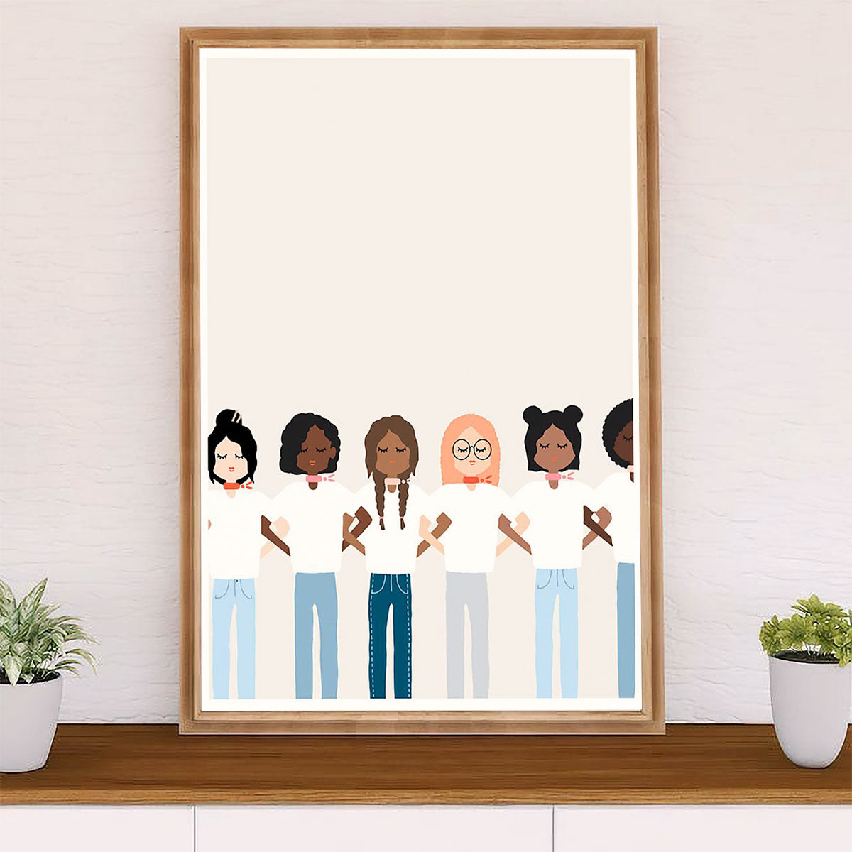 African American Afro Poster Prints | Girls With Different Colors | Wall Art Gift for Black Girl