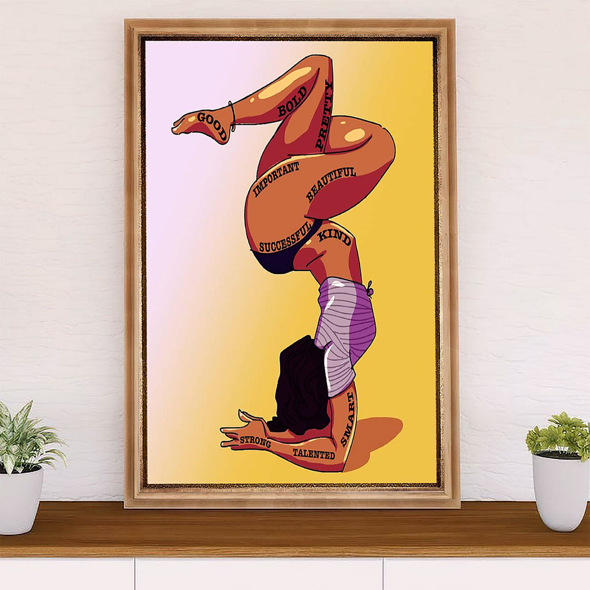 African American Afro Poster Prints | Talented Girl | Wall Art Gift for Black Girl