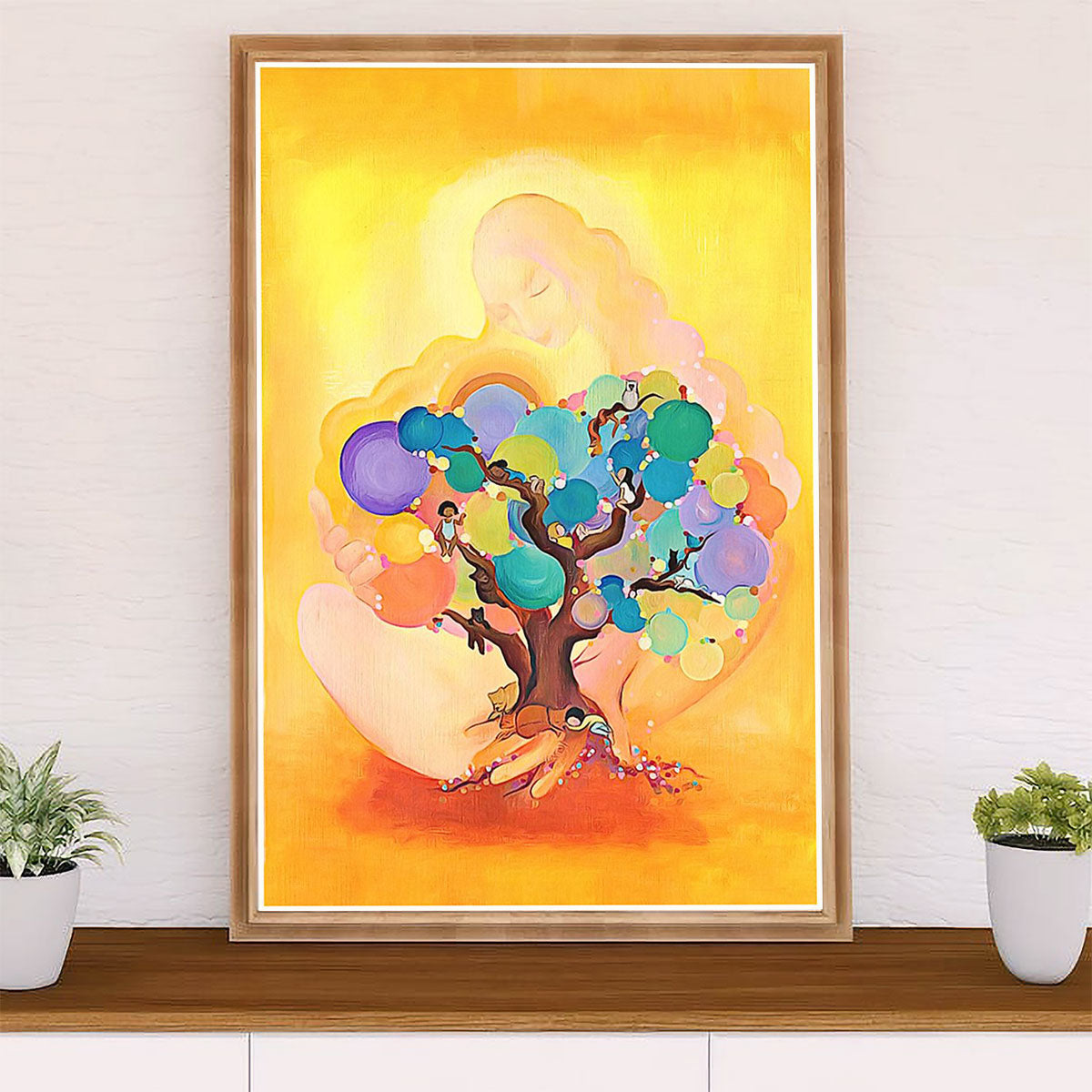 African American Afro Poster Prints | Mother Nature | Wall Art Gift for Black Girl
