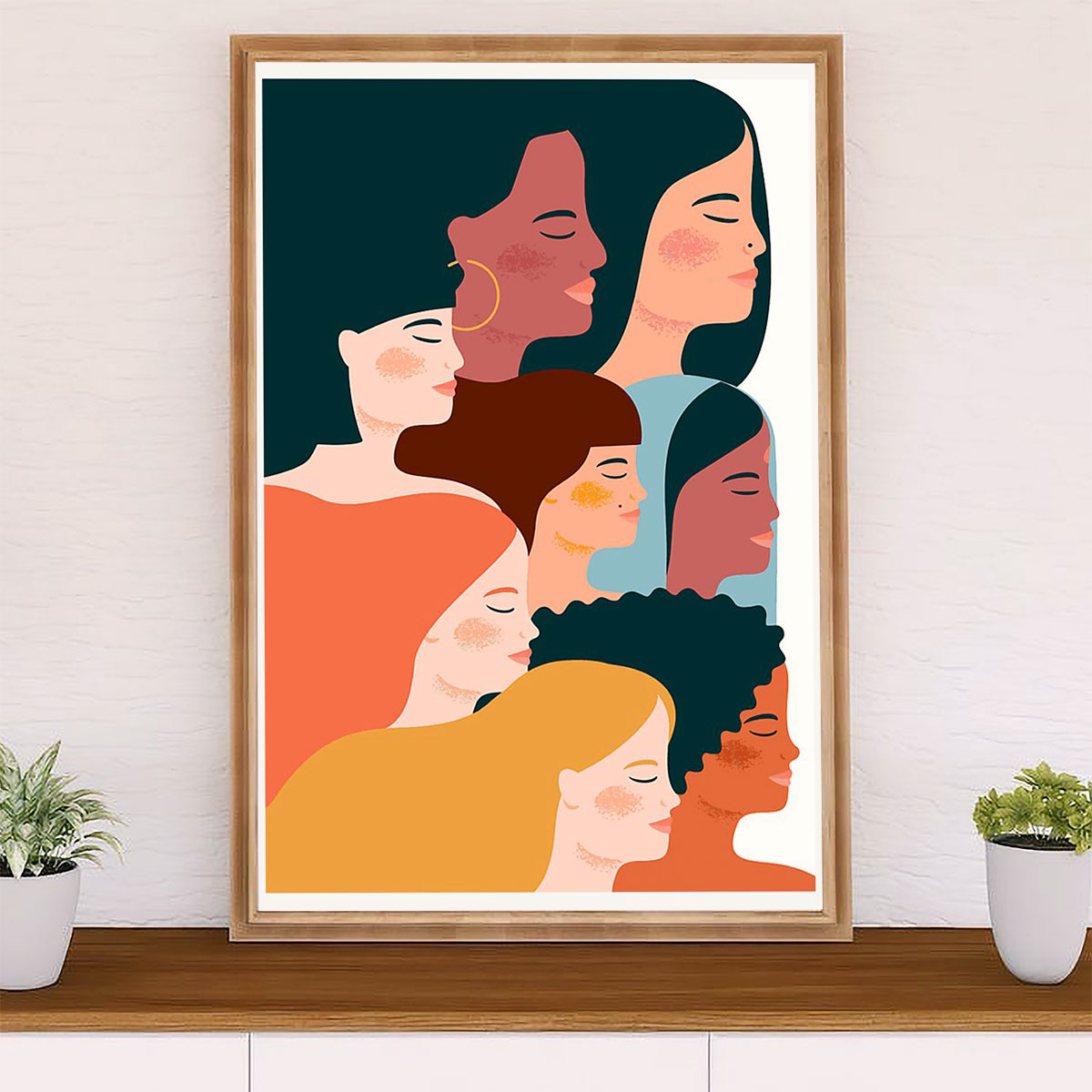 African American Afro Poster Prints | Girls With Different Colors | Wall Art Gift for Black Girl