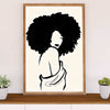 African American Afro Poster Prints | Black Girl Painting | Wall Art Gift for Black Girl