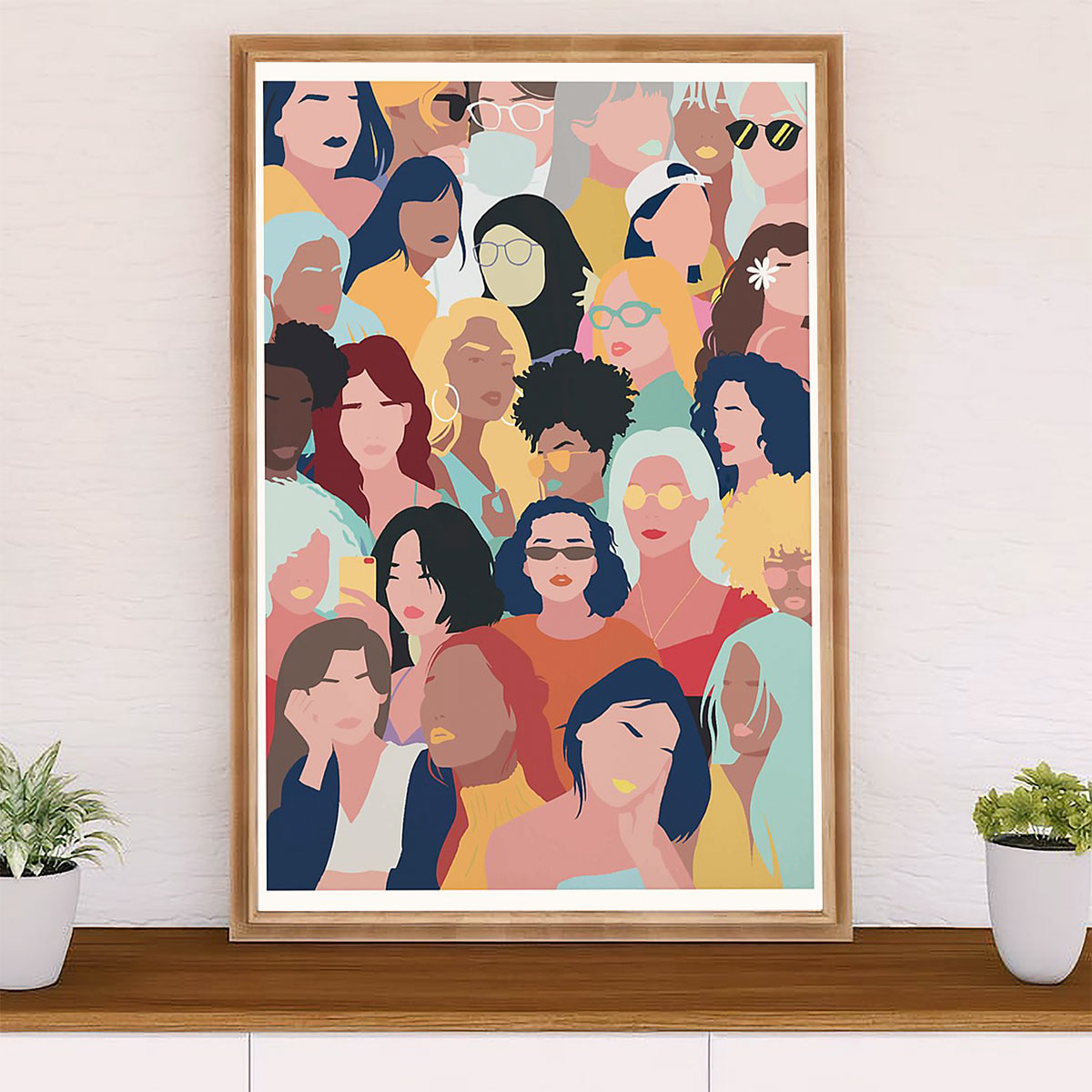 African American Afro Poster Prints | Girls with Different Colors | Wall Art Gift for Black Girl