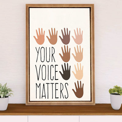 African American Afro Poster Prints | Your Voice Matters | Wall Art Gift for Black Girl