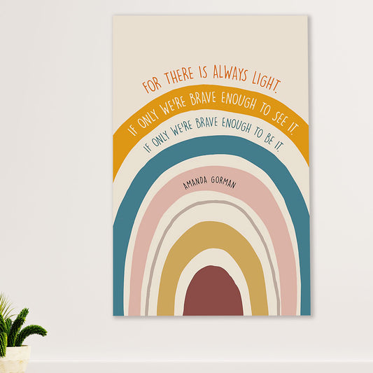 African American Afro Canvas Wall Art Prints | Amanda Gorman Quotes | Gift for Black Girl