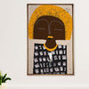 African American Afro Poster Prints | Potrait Art | Wall Art Gift for Black Girl
