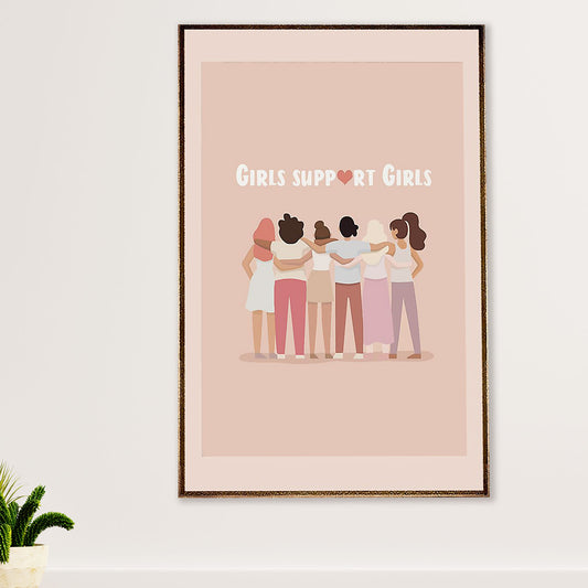 African American Afro Canvas Wall Art Prints | Girls Different Colors | Gift for Black Girl