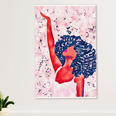 African American Afro Canvas Wall Art Prints | Black Girl Painting | Gift for Black Girl