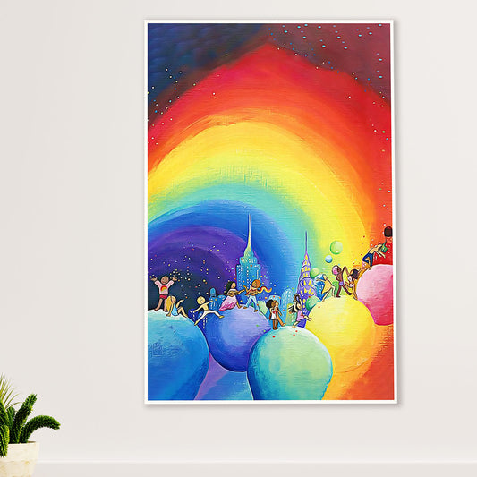 African American Afro Canvas Wall Art Prints | United World with Cultures | Gift for Black Girl