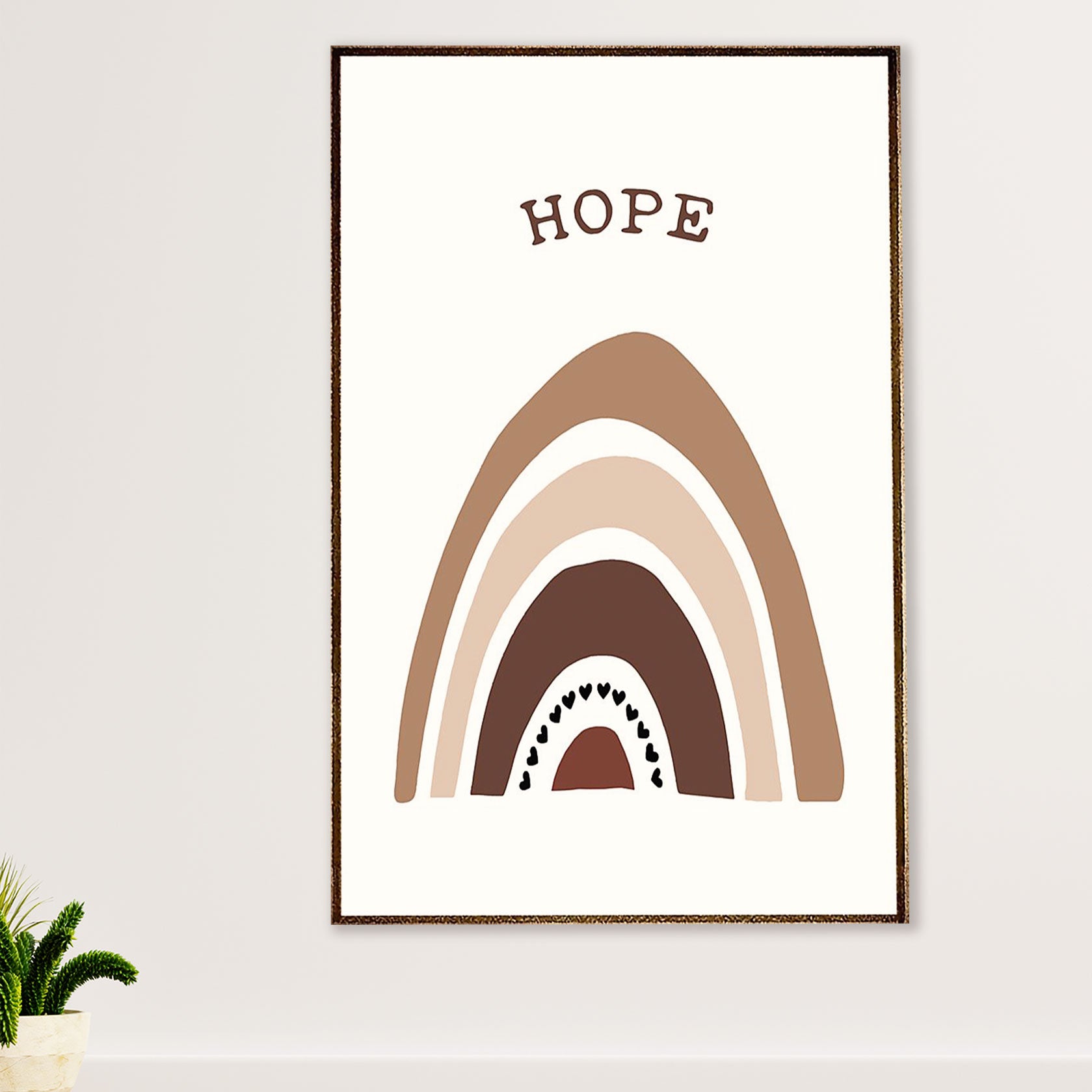 African American Afro Canvas Wall Art Prints | Hope | Gift for Black Girl