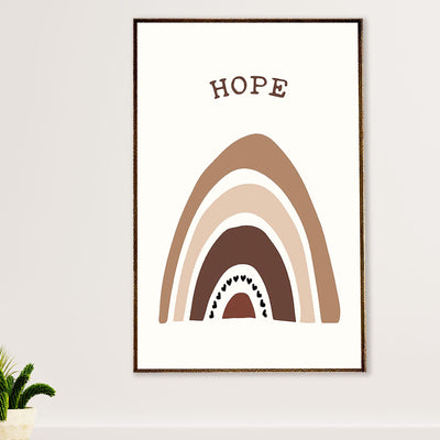 African American Afro Poster Prints | Hope | Wall Art Gift for Black Girl