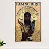 African American Afro Canvas Wall Art Prints | I Am No Bird | Gift for Black Girl