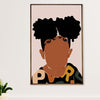 African American Afro Canvas Wall Art Prints | Black Kid | Gift for Black Girl