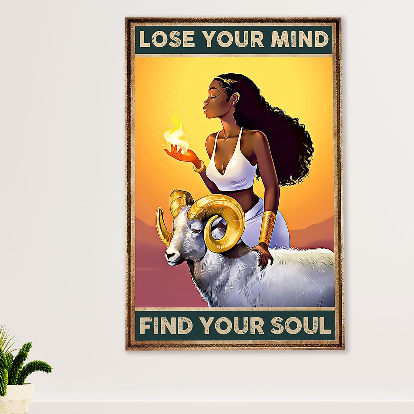 African American Afro Poster Prints | Lose Your Mind | Wall Art Gift for Black Girl