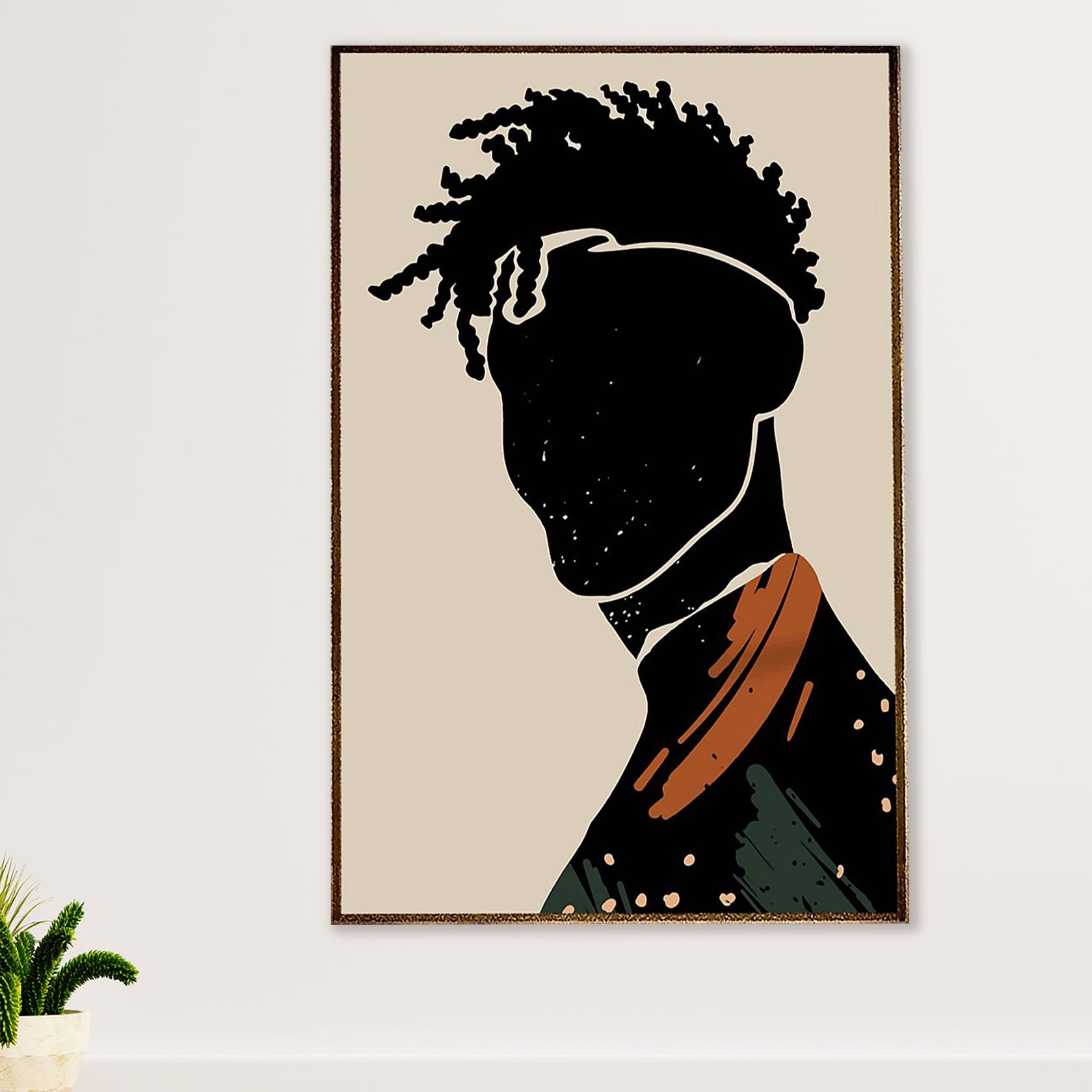 African American Afro Poster Prints | Potrait Painting | Wall Art Gift for Black Girl